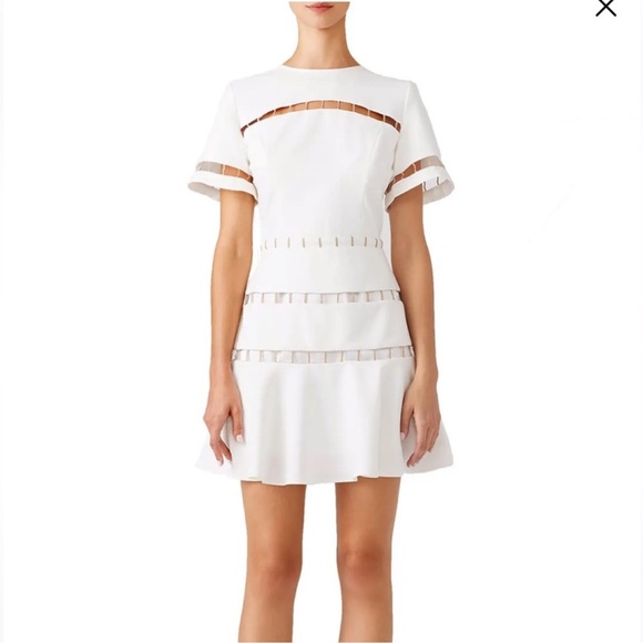 FINDERS KEEPERS TAILSMAN COCKTAIL MINI DRESS XLARGE IVORY LIKE NEW - Picture 9 of 10